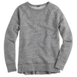 NWT J.Crew heather grey side zip tunic sweatshirt size small